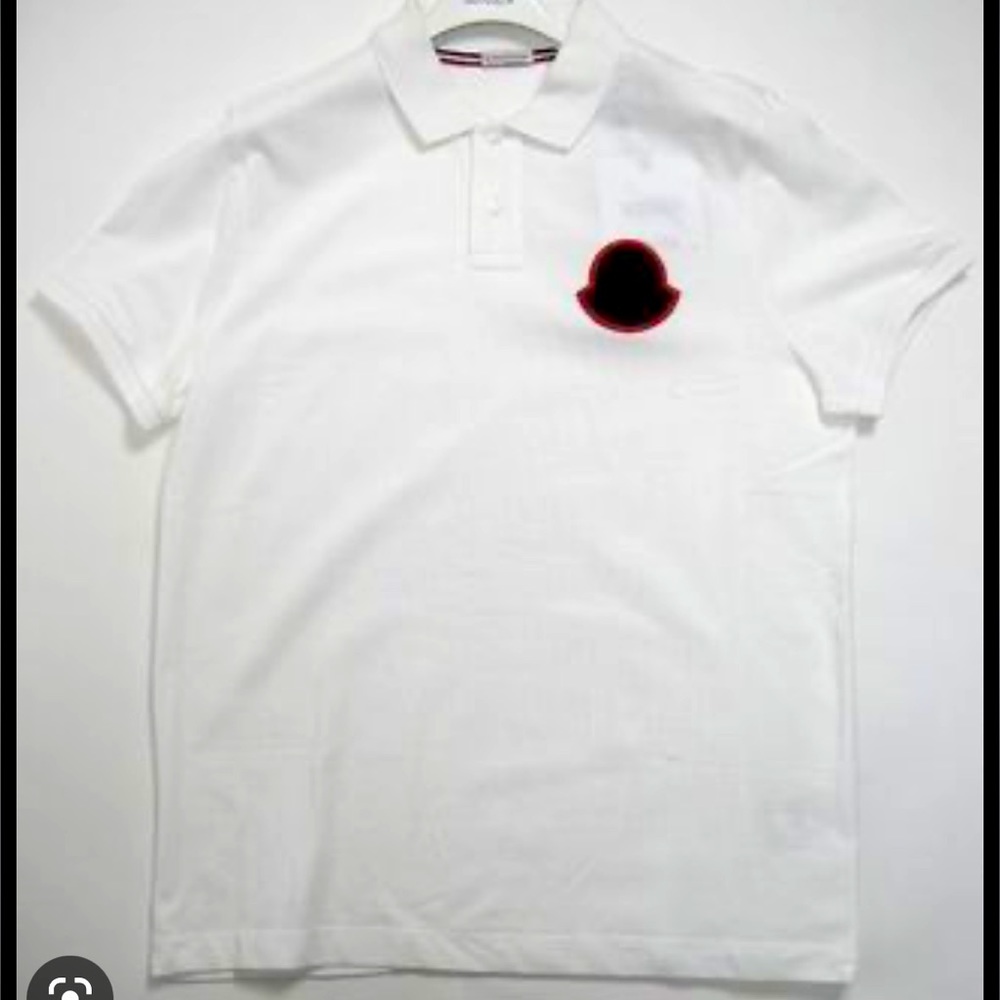 Moncler x polo white collard t-shirt